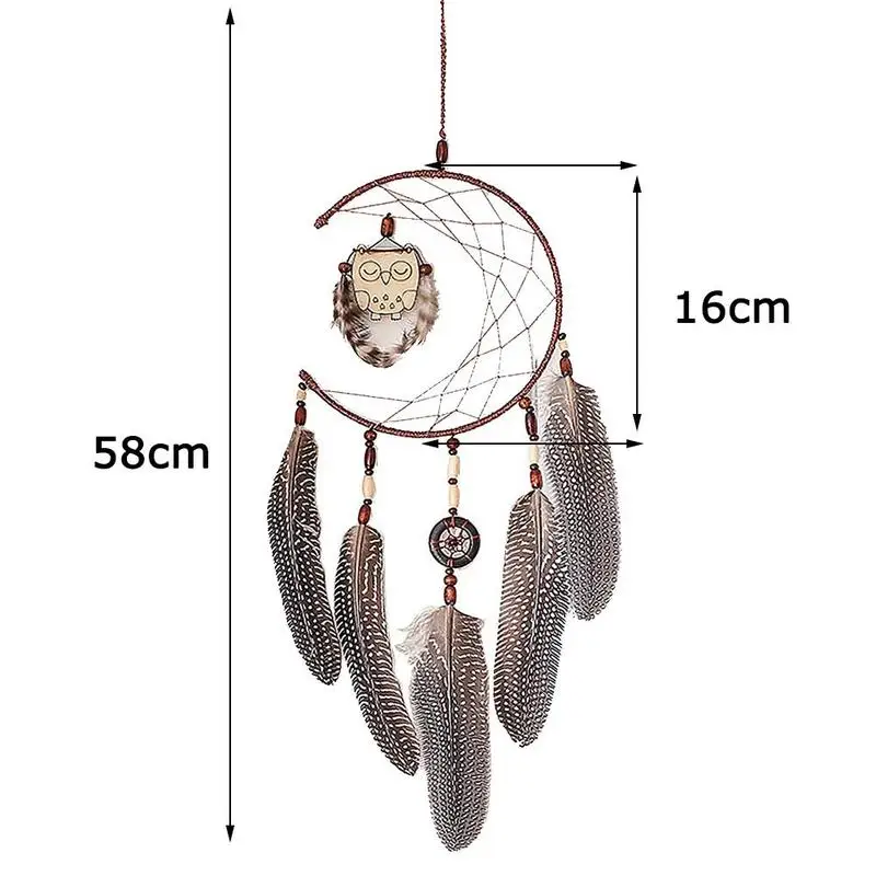 

Nordic Decoration Retro Feather Dream Catcher Wind Chime Indian Style Feather Pendant Dream Catcher Car Hanging Decoration