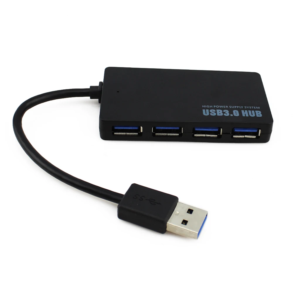 4 порта USB 3,0 концентратор Портативный Ультратонкий USB разветвитель с AU/EU/US/UK внешний адаптер питания для Windows XP/Vista/7/8 MAC
