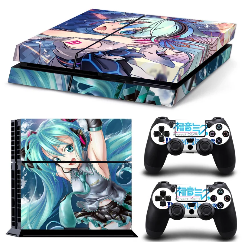 MIKU ПВХ Виниловая наклейка для Sony PS4 консоль и контроллер Playstation 4
