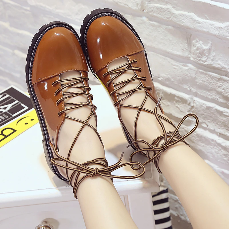 Туфли-оксфорды на платформе в британском стиле коллекция 2019 года повседневные