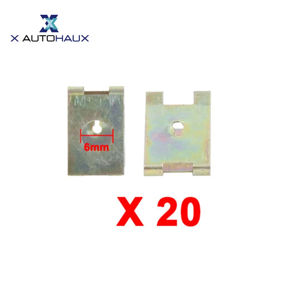 X AUTOHAUX 20 шт. пружинный металлический стопорный винт u типа зажимы для автомобиля
