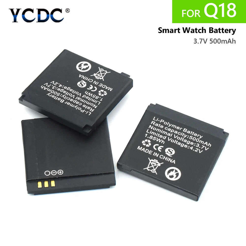 Высокое качество для умных часов Q18 3 7 V 500mAh литиевая аккумуляторная батарея Q