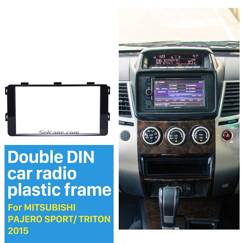 Seicane автомобильный стерео 2Din радио фасции gps Чехол для Mitsubishi Pajero 2015 Sport Triton Trim Dash CD