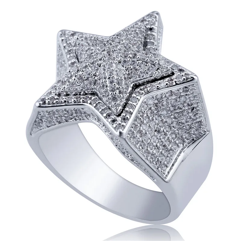 silver color Счастливый сынок в стиле «хип-хоп» Для мужчин кольца цвета: золотистый, серебристый Цвет Для мужчин кольца роскошный мужской ювелирные изделия CZ Bling Анель ювелирные изделия Анильо - Цвет основного камня: silver color