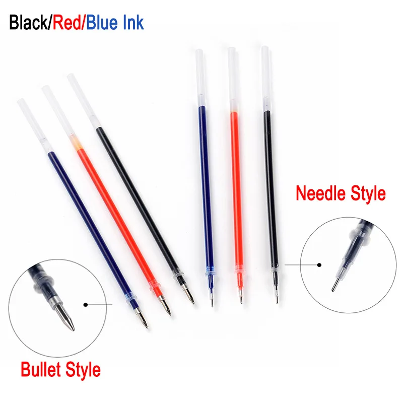 

DELVTCH Desk Sticky Fixed 0.5mm Adhesive Gel Ink Pen Counter Advertising Signature Pen and Refill Rods Office School Stationery
