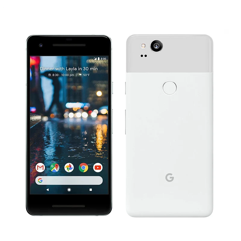white Разблокированный Google Pixel 2 Сотовый телефон Qualcomm835 5," AMOLED экран 4 Гб ram 64 Гб/128 ГБ отремонтированный телефон - Цвет: white