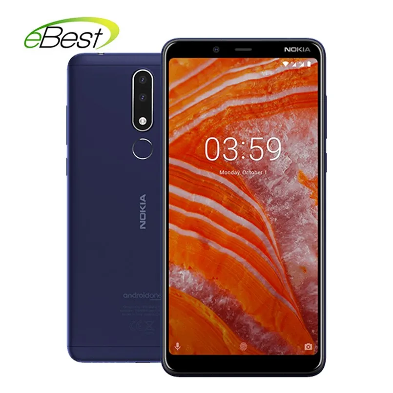 Смартфон NOKIA 3,1 Plus, 6,0 дюйма, HD+ Helio P22, четыре ядра, 3 ГБ+ 32 ГБ, два слота для sim-карты, 3500 мАч, Android 8,1, 4G, мобильный телефон - Цвет: Синий
