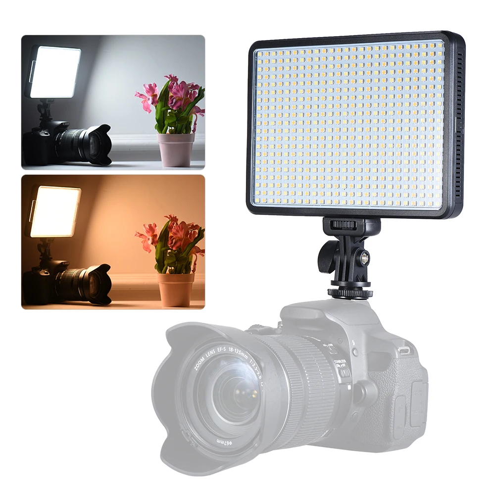 

Светодиодная лампа для видеосъемки Andoer W500 3200 K/5600 K Bi-Color 32W CRI90 + LED для видеосъемки в режиме реального времени