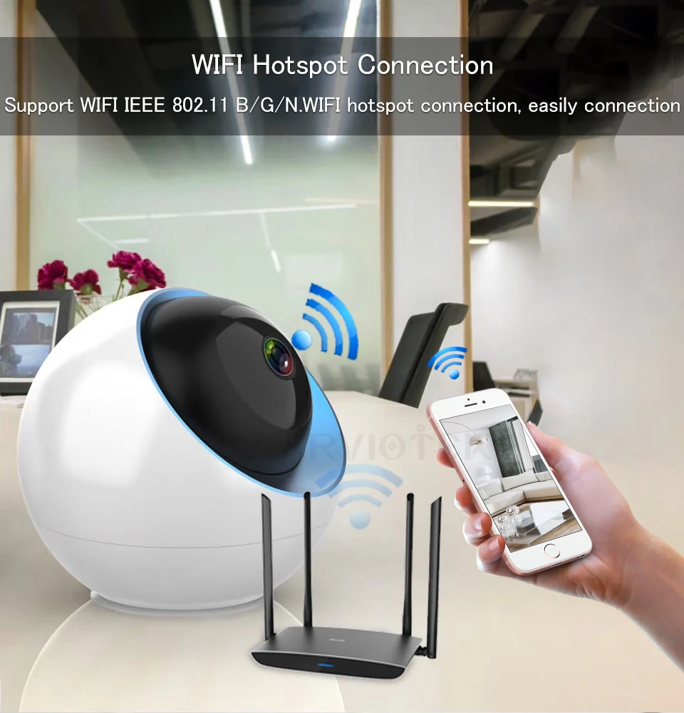 IP Camera WIFI Home Security WIFI Camera PTZ Auto Tracking CCTV Camera 1080P Two Way Audio Video Surveillance 2MP Baby Monitor