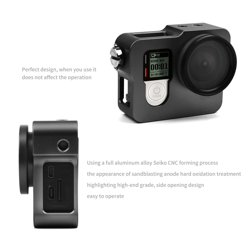 Алюминиевый металлический каркас Корпус корпус клетка для GoPro Hero 4 серебряный