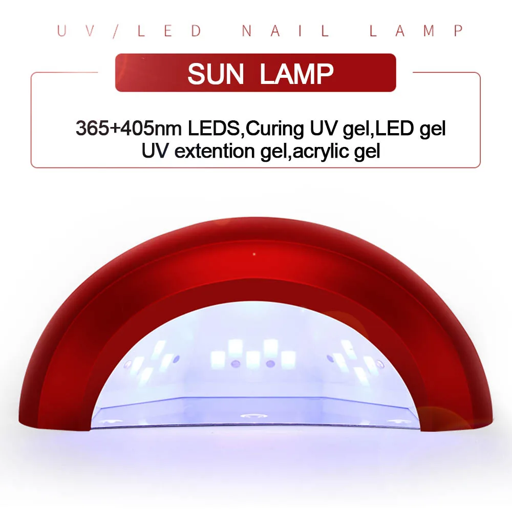 48 Вт УФ лампа Сушилка для ногтей ЖК дисплей 36 светодиодный светильник