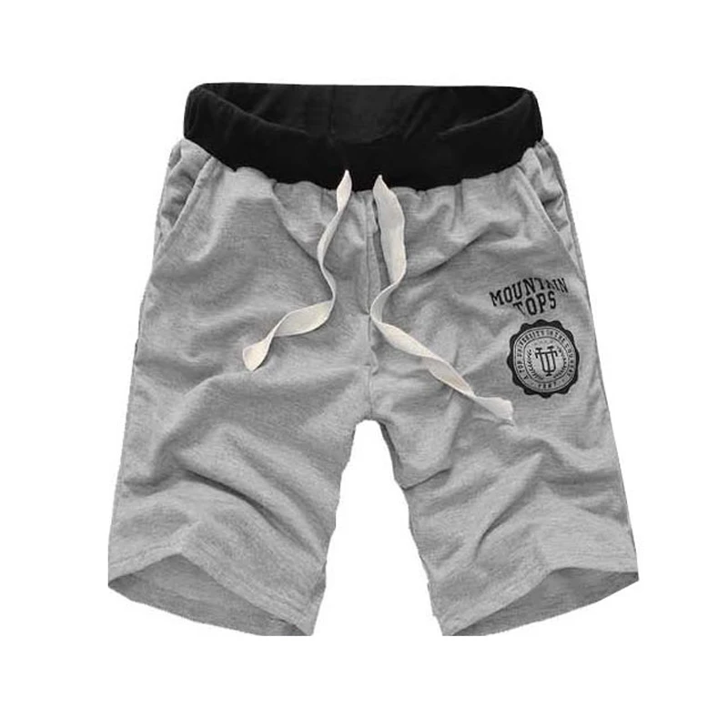 Lightgrey Летние мужские спортивные шорты, повседневные тонкие хлопковые шорты, фитнес-тренировочные эластичные шорты для рыбалки - Цвет: Lightgrey