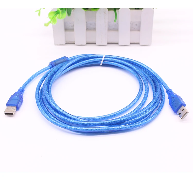

10pcs/lot USB 2.0 Cable Type A Male to Male Data Transfer USB2.0 Extension Cord 0.5m 1m 1.5m For Radiator Car Speaker Hard Disk