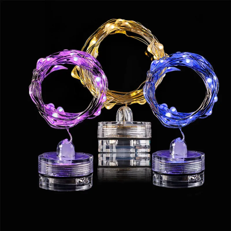 2 м светодиодные медные погружные гирлянды праздничные водонепроницаемые