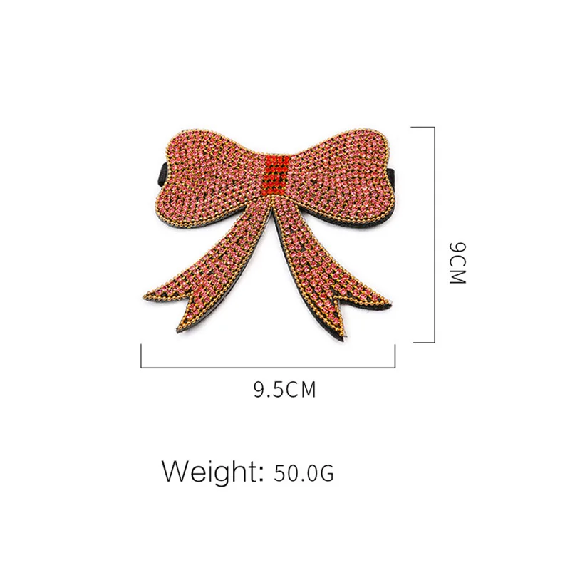 High Quality 1 Pair Red Bow Rhinestone Crystal for High Heels Shoes Manual DIY Shoe Decorations Wedding Party Shoes Accessories