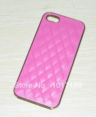 1 piece Luxury PU Leather brand Design Hard case for iphone 5 5s free shipping ( with Golden Border ) |