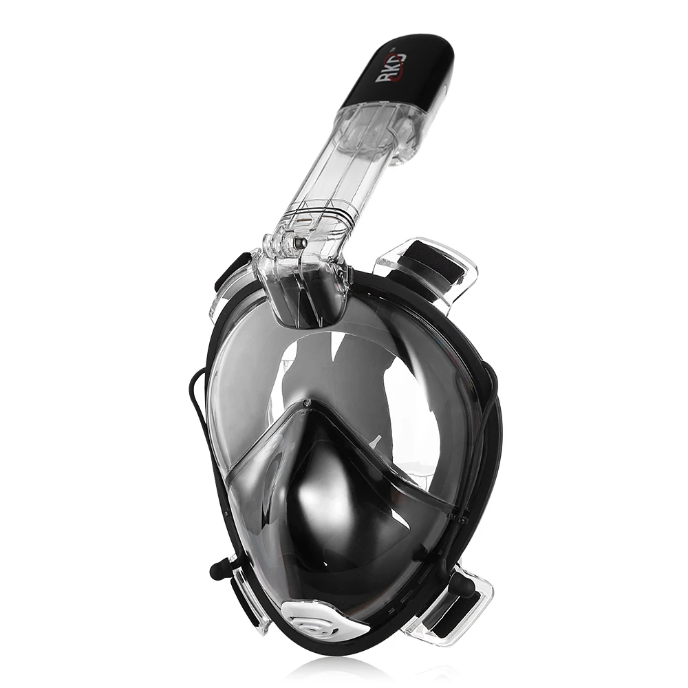 RKD Floating Panoramic View Anti-fog Full Face Diving Mask with Camera Support Large Vent 180 Degree Wide Drain Valve | Спорт и