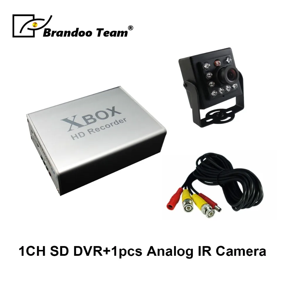 Brandoo 1 канал CCTV DIY DVR Kit поддержка макс. 64 Гб sd карта MPEG 4 kit Система видеонаблюдения с