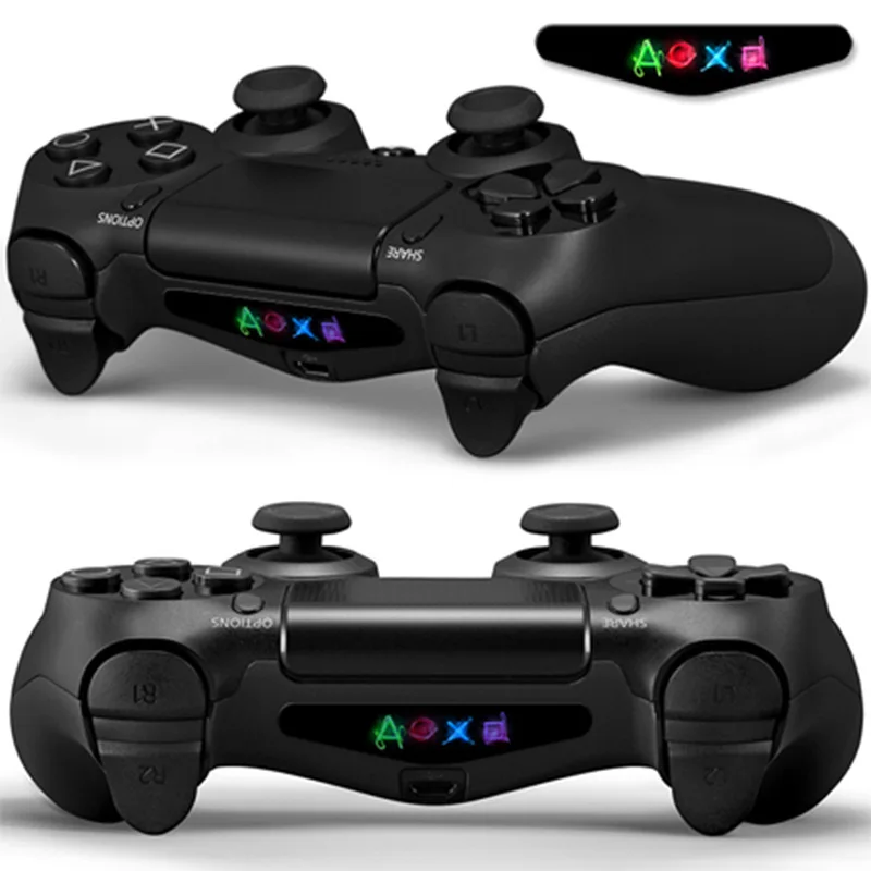 9 2 шт. для Dualshock 4 PS4 Pro тонкий контрольный Лер светодиодный светильник наклейка для бара наклейка крышка для playstation 4 контрольная игра скины - Цвет: 9