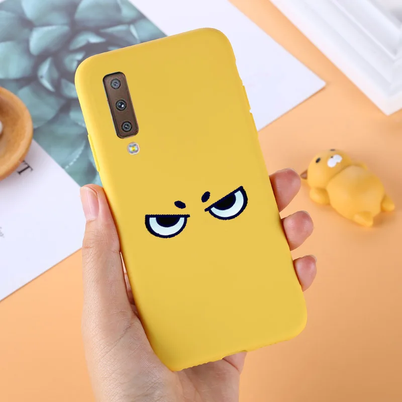 Мягкий желтый чехол из ТПУ для samsung Galaxy A70, чехол для samsung Galaxy A50, A30, S8, S9 plus, S7, S7 edge, силиконовый чехол - Цвет: 17