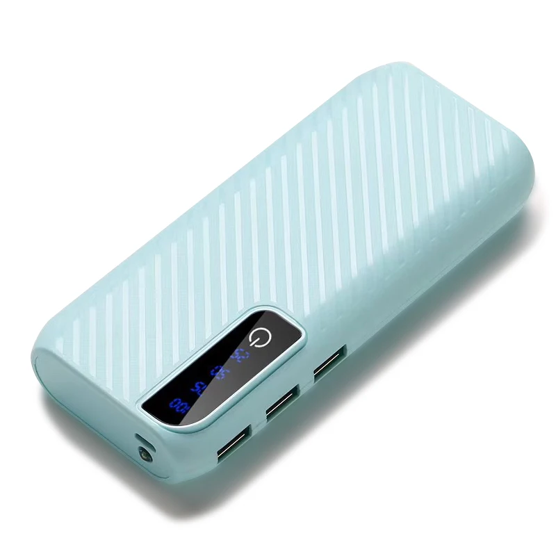 Синий 20000 мАч mi ni power Bank 3 USB power Внешнее зарядное устройство аварийный внешний аккумулятор для Xiaomi mi портативный повербанк для iPhone samsung - Цвет: Синий