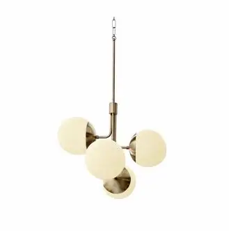 Nordic post-modern molecular spherical chandelier designer fashion personality golden restaurant bar model room | Лампы и освещение