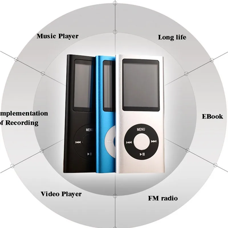 Лидер продаж тонкий 4th 1.8 TFT ЖК дисплей 8 ГБ 4 MP3 Media Video кино плеера FM Радио книгу USB