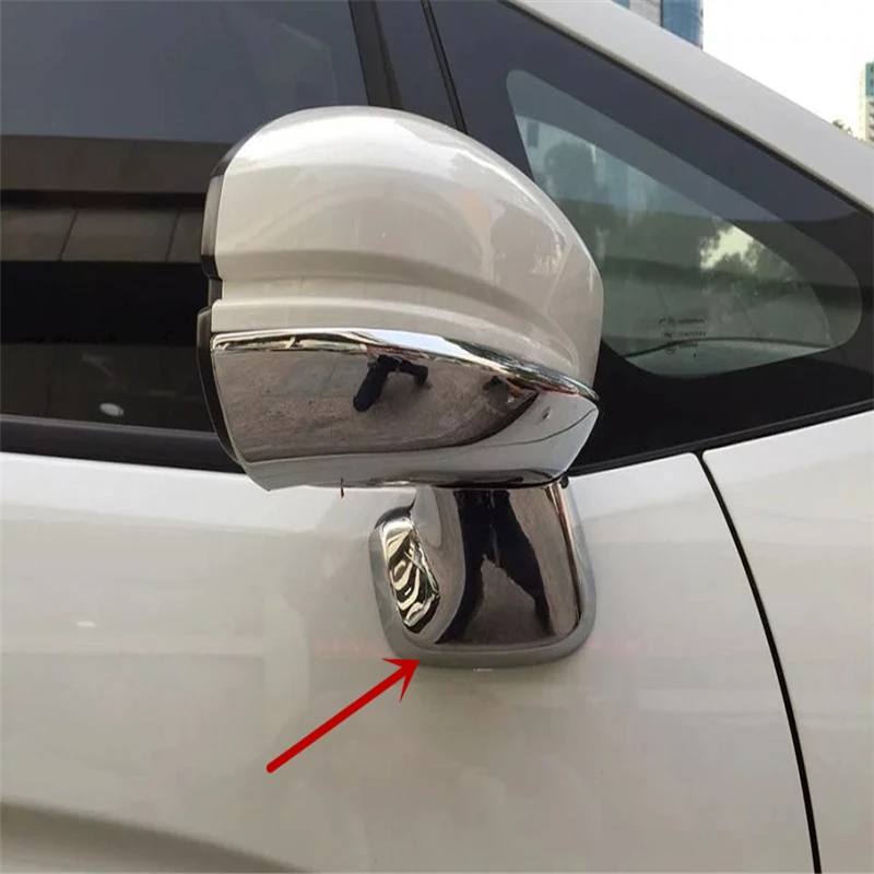 

WELKINRY car cover For Honda Fit Jazz 2014 2015 2016 2017 2018 ABS chrome side fender rearview mirror base column pillar trim