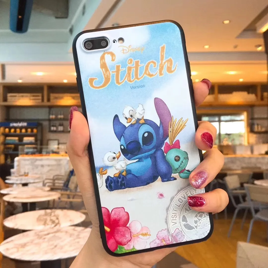 Cute Cartoon Stitch toy story Soft silicone cover for apple iphone X XS Max Xr 7 8 6 s Plus Three-eyed alien Phone Case Coque |