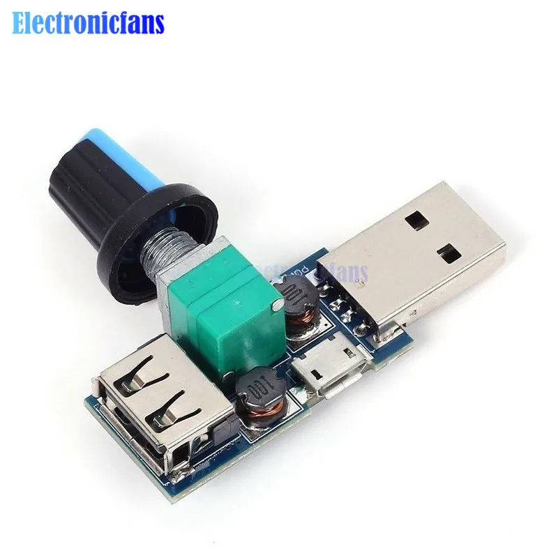 Бесступенчатый регулятор скорости вентилятора Micro USB постоянный ток 4 12 В до 2 5 8 в