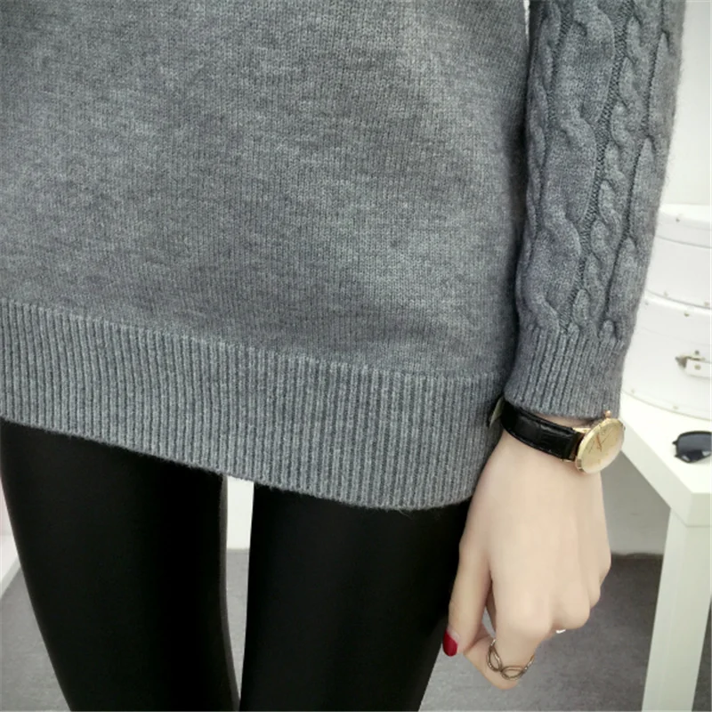 Fashion High Collar Lady Sweater 2020Women Pullover Knit Shirt Winter women's 5 Colors Quality stripe | Женская одежда