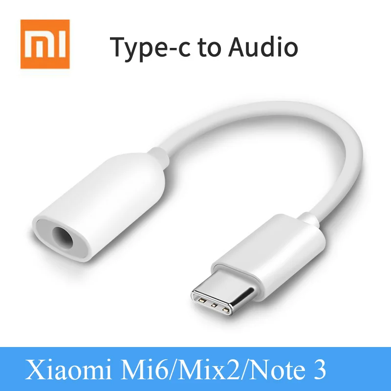Оригинальный usb адаптер xiaomi Type C для аудиокабеля 3 5 мм с разъемом AUX смартфонов Samsung
