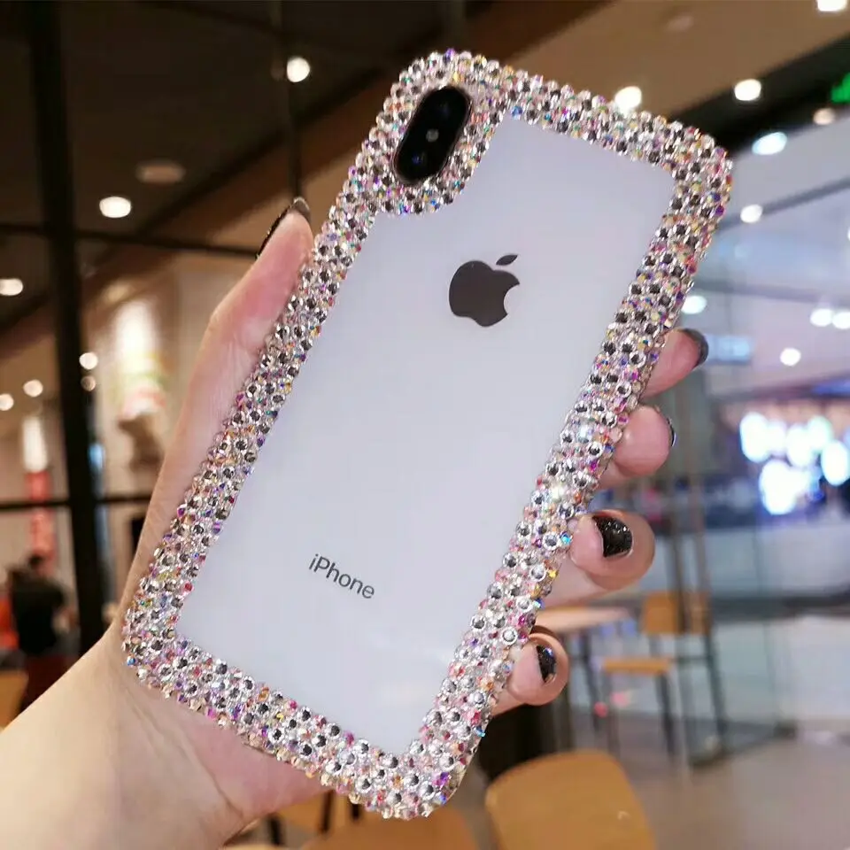 Блестящий Прозрачный чехол для телефона Samsung Galaxy S10 Plus Lite A7 2018 S9 S8 тонкий