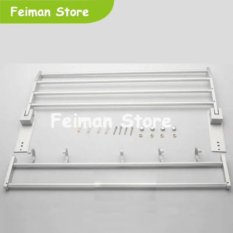 40 см алюминий Etagere De Douche Мураль Porte servette/Manteau Salle Bain En Inox Serviteur Avec 5 крючком|Полки и