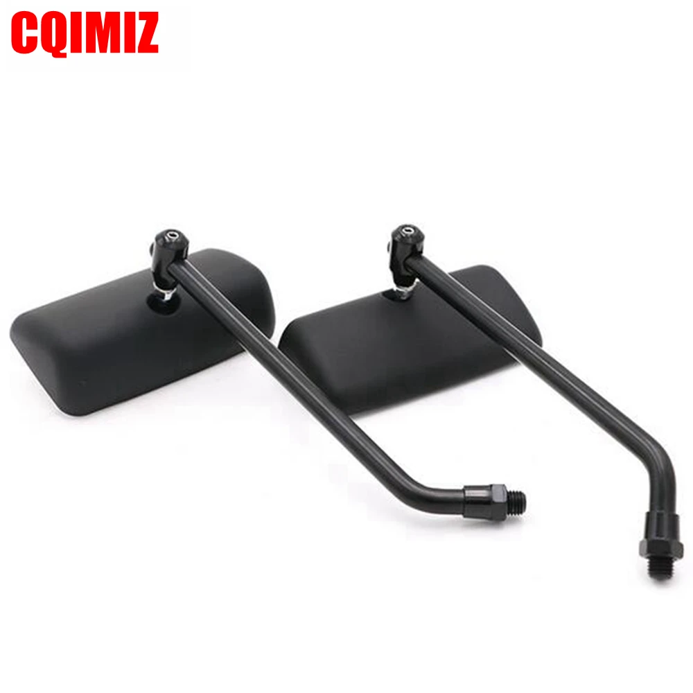 1 Pair Universal Square Black Motorcycle Rear View Mirrors Side Mirror For Harley 8mm 10mm Motorbike | Автомобили и мотоциклы