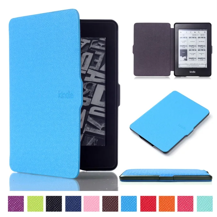 Skyblue Kindle Paperwhite 1 2 3 чехол Магнитный из искусственной кожи смарт-чехол для " Amazon Kindle Paperwhite все поколения до Funda - Цвет: Skyblue