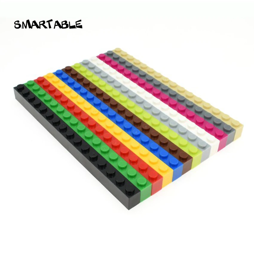 Smartable кирпич 1X16 строительные блоки части DIY игрушки для детей развивающие творческие совместимые основные бренды 2465 MOC игрушки 10 шт./лот
