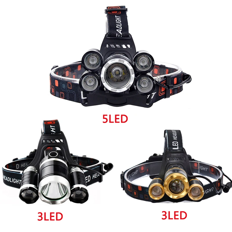 Litwod z20 Высокая мощность 5 светодиодных налобных фар 12000lm cree xml t6 светодиодный