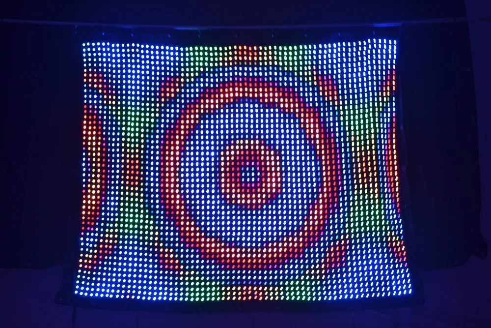2015 new Free shipping P3 1x3m Full Colour DJ LED Video Curtain Star Cloth Matrix Backdrop PC with software | Лампы и освещение