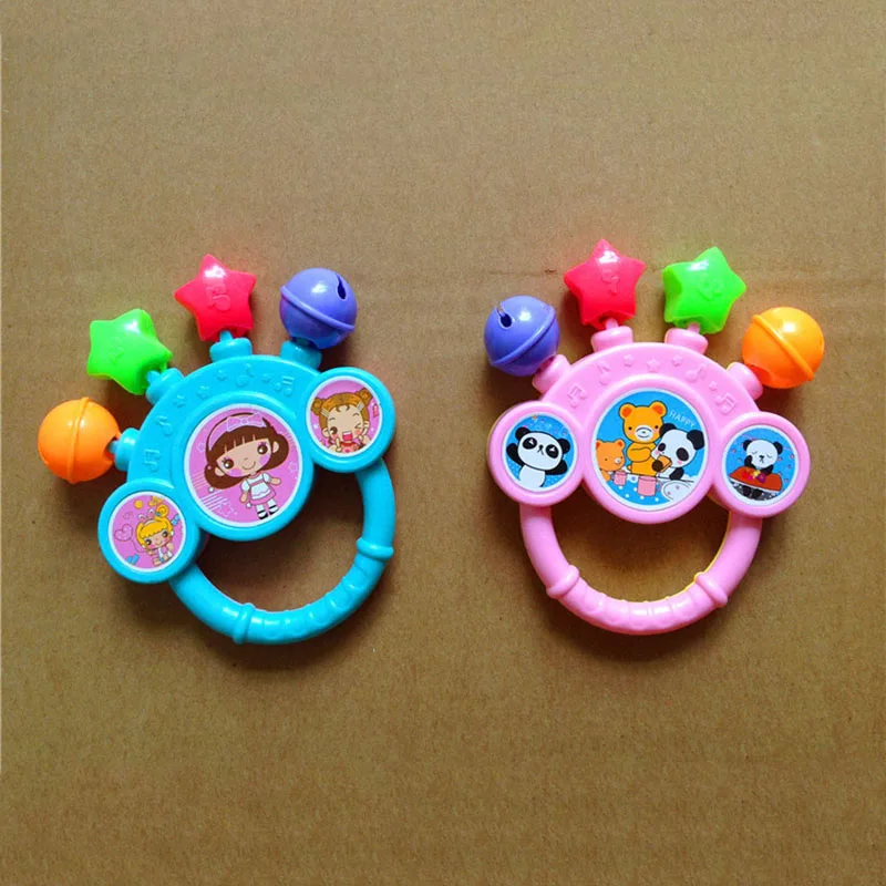 2pcs Baby toys 0-12 months Cartoon Infant Baby Shake Bell Rattles Newborn Toys Hand Toy Gifts for Children Droshipping