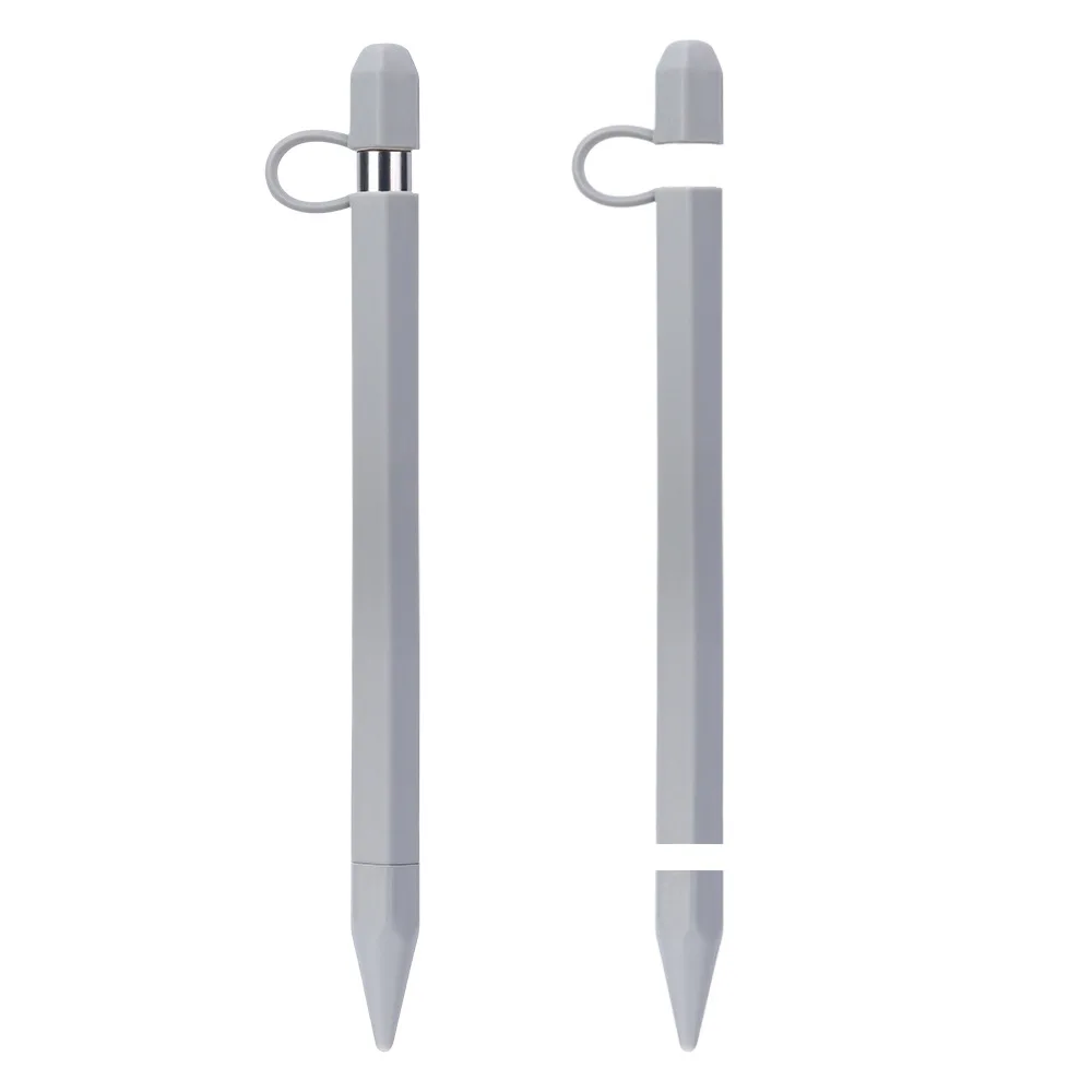 Gray Jisoncase пенал для Apple Pencil модный силиконовый чехол Мягкий защитный чехол для Apple Pencil анти-потеря чехол - Цвет: Gray