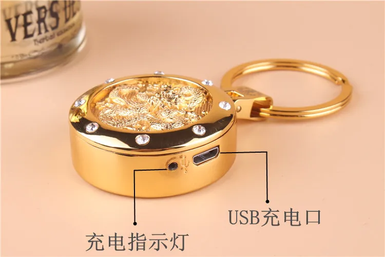 Creative Electronic Heating wire Lighter Keychain USB Lighter Reusable Charger Cigarette Lighter Gadgets for Men Multi-pattern