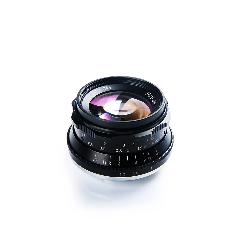 7artisans 35 мм F1.2 ручной объектив с фиксированным фокусным расстоянием для sony E-mount DSLR камер A7R A7S A6500 A6300 A7/Fuji X-T2 X-T20 X-Pro2/Canon EOS-M M5 M6 M10 M100