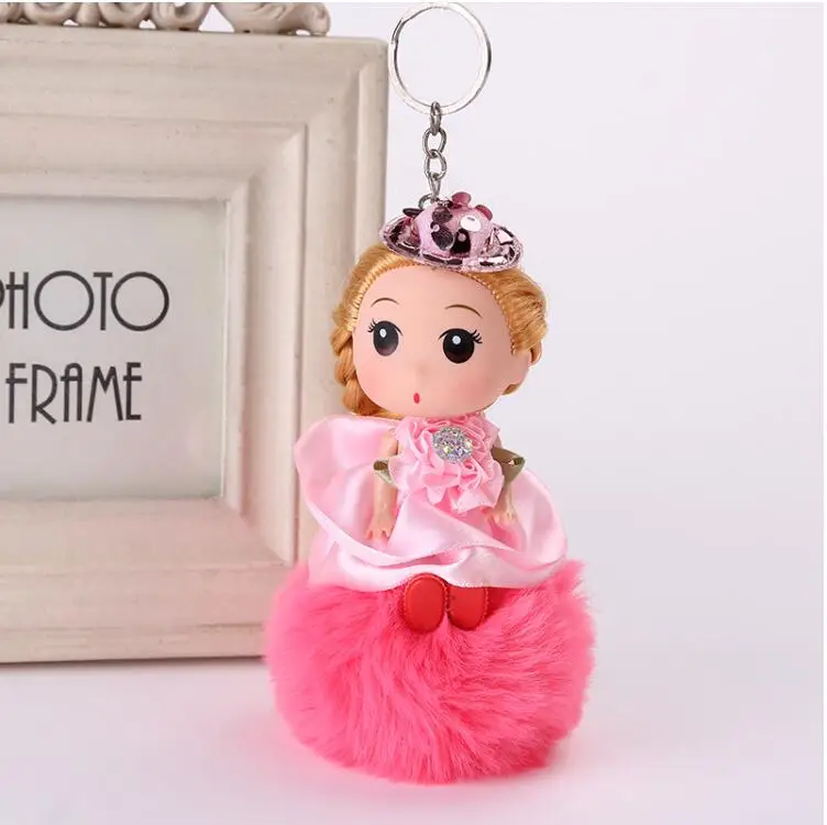 fashion Key Chains girls mini dolls plush and stuffed flower dress toys birthday gifts baby girl's first doll 18CM | Украшения и