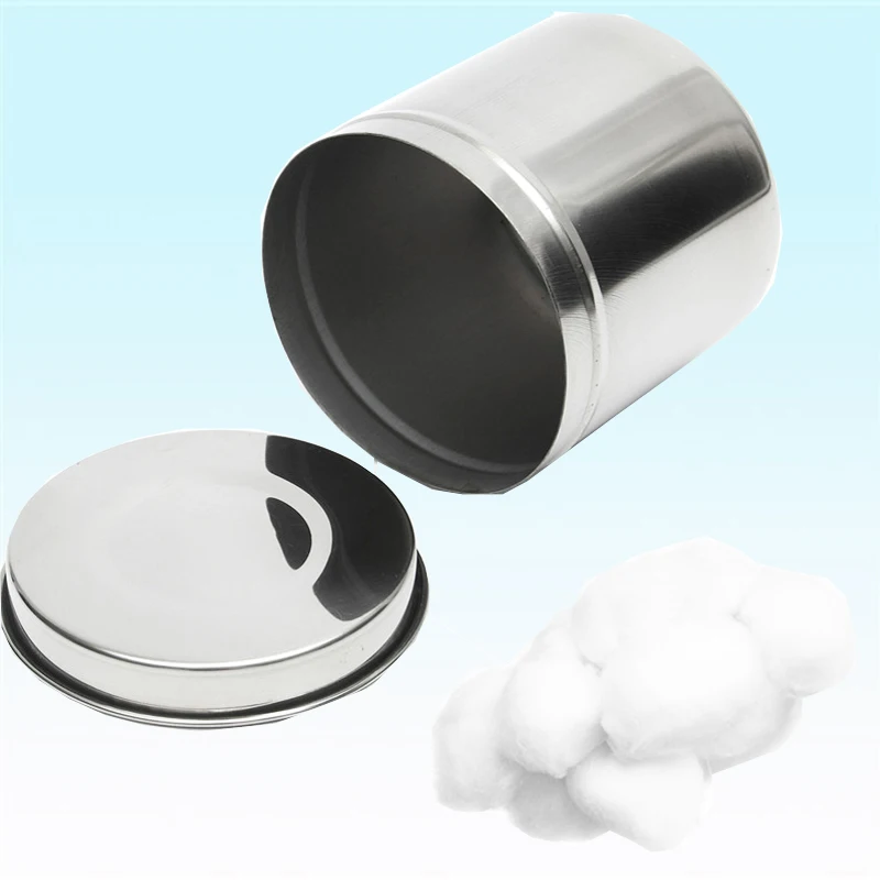 

Medical Stainless Steel Cotton Disinfection Container Tank Alcohol Iodine Gauze Canister Medicine Cylinder Box Tool