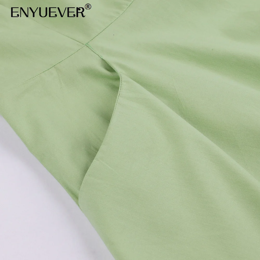 Enyuever Vestido винтажное платье женская одежда Элегантное повседневное хлопковое