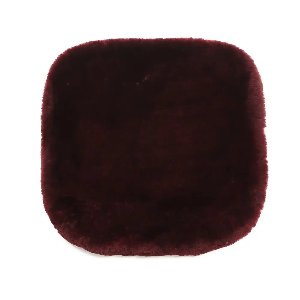 1Pcs Grape Red Чехол для автомобильного сиденья, универсальный размер, подушка для автомобильного сиденья, настоящая австралийская стриженная овчина - Название цвета: 1Pcs Grape Red