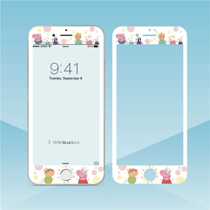 Милое Защитное стекло для iPhone 8, 8 plus, 7, 7 plus, мультяшное закаленное стекло для iPhone 6, 6 S, 6 plus, 3D экран с мягкими краями, протектор