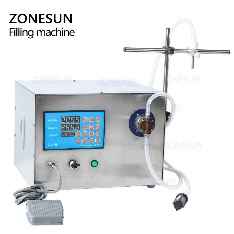 ZONESUN Magnetic Pump Beverage Perfume water wine drinks juice Essential Oil Bottle Water Making Liquid Filling Machine | Бытовая