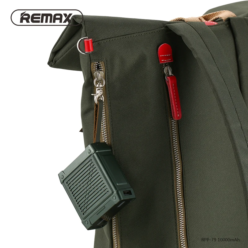 Remax внешний аккумулятор 10000 мАч Портативная Usb зарядка Военный стиль для iphone 8 X
